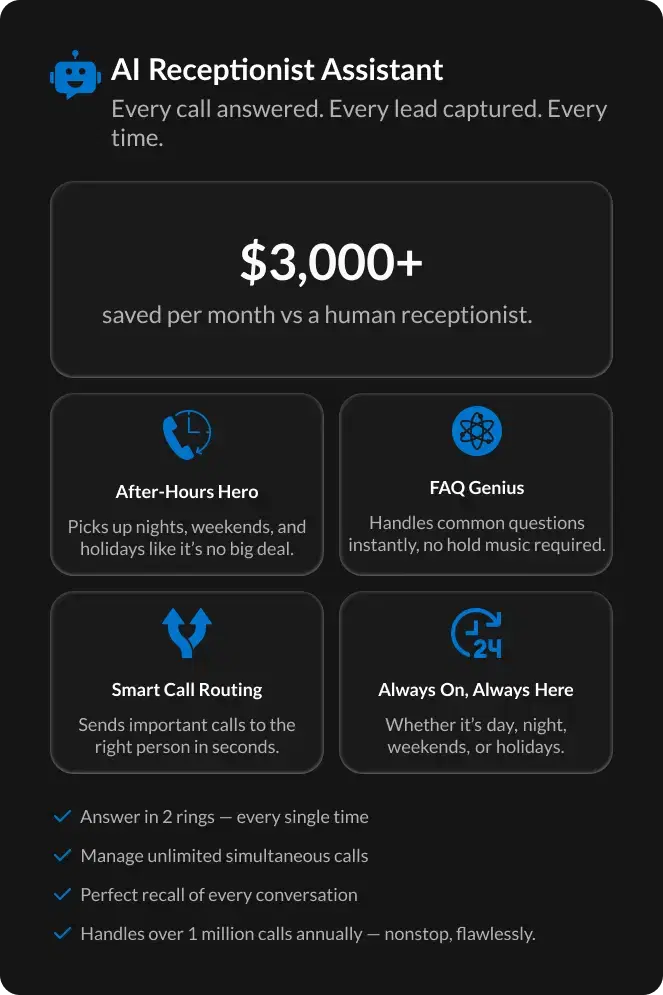 AI receptionist assistant